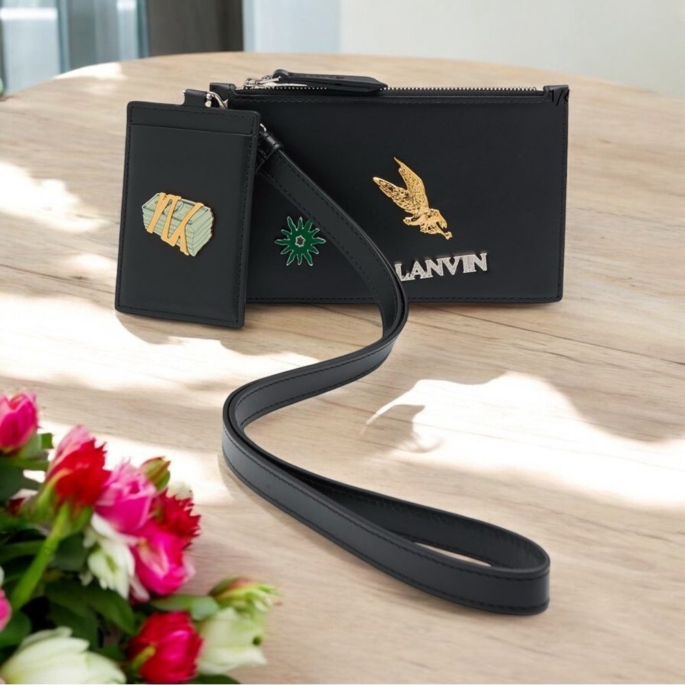 NWT Lanvin Card Holder & Leather Pouch
